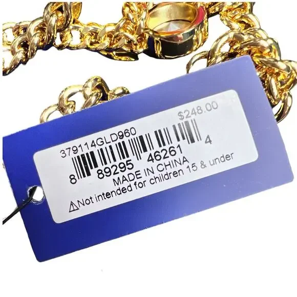 NWT Kurt Geiger London Multi-Row Mixed Charm Chunky Chain Necklace - Retired - Picture 2 of 2